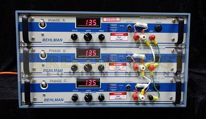 3x BL1350A-1 Behlman BL1350 AC Power Source / Frequency Converter / Inverter